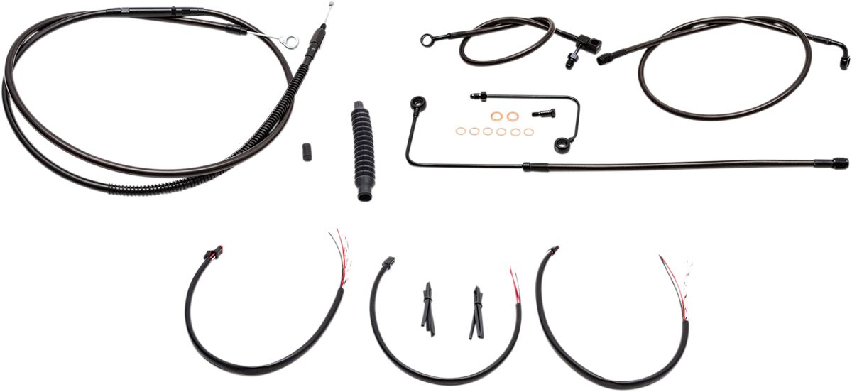HANDLEBAR CABLE/BRAKE & CLUTCH LINE/WIRE KITS AND COMPONENTS / STAINLESS STEEL / BLACK