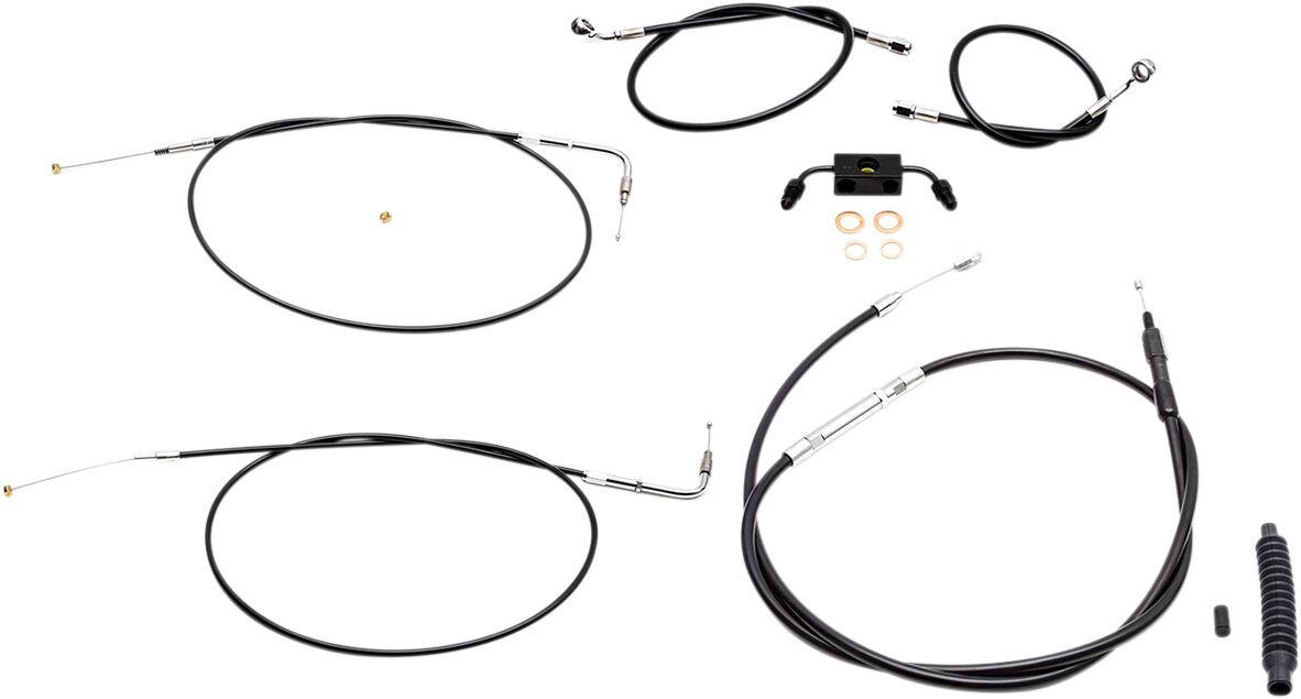 HANDLEBAR CABLE/BRAKE & CLUTCH LINE/WIRE KITS AND COMPONENTS / VINYL / BLACK