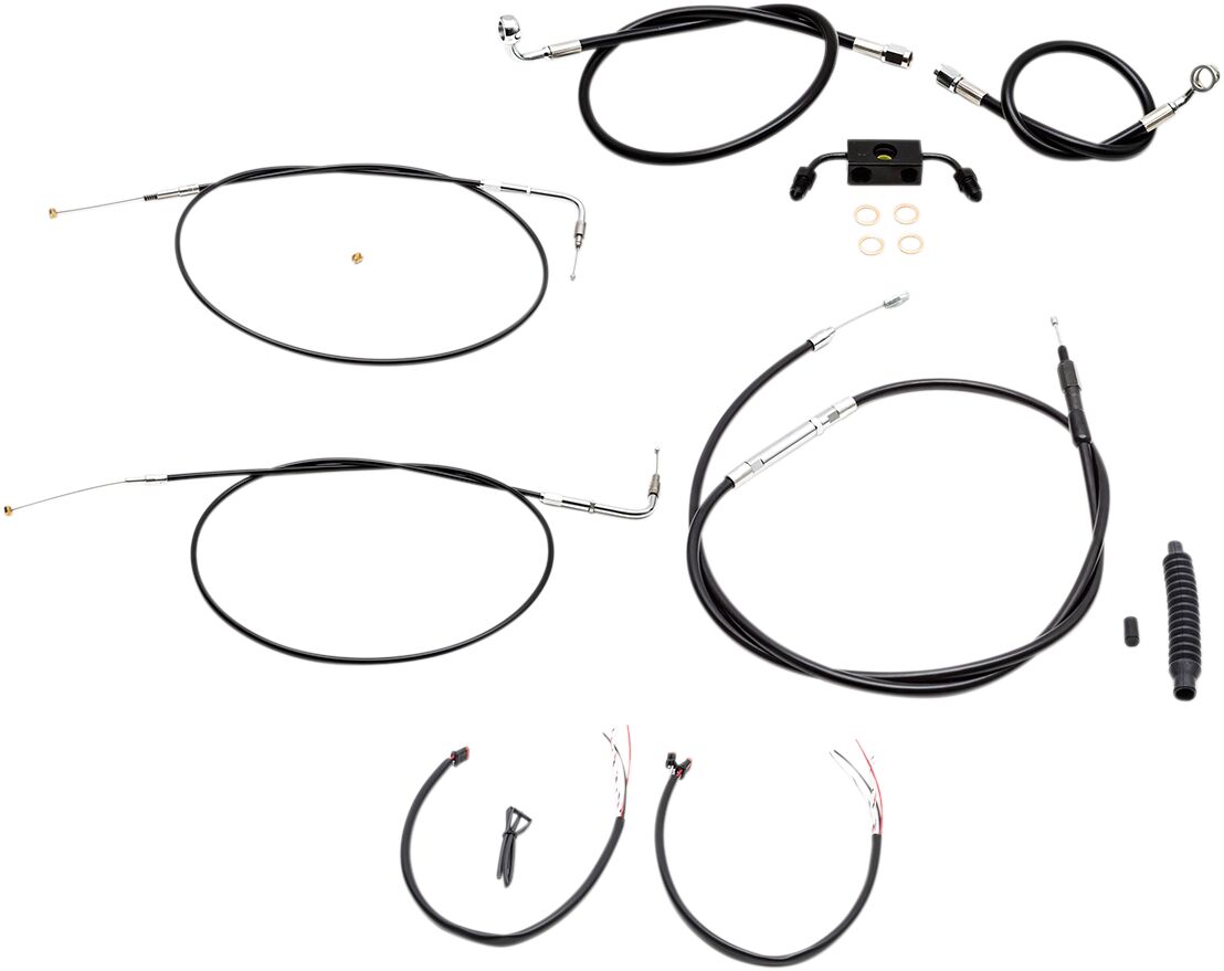 HANDLEBAR CABLE/BRAKE & CLUTCH LINE/WIRE KITS AND COMPONENTS / STAINLESS STEEL|VINYL / BLACK