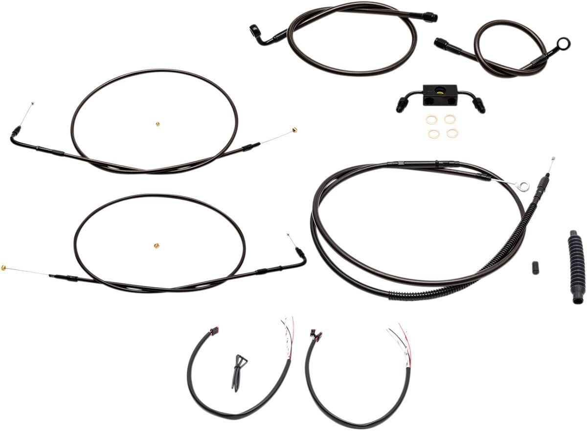 HANDLEBAR CABLE/BRAKE & CLUTCH LINE/WIRE KITS AND COMPONENTS / STAINLESS STEEL / BLACK