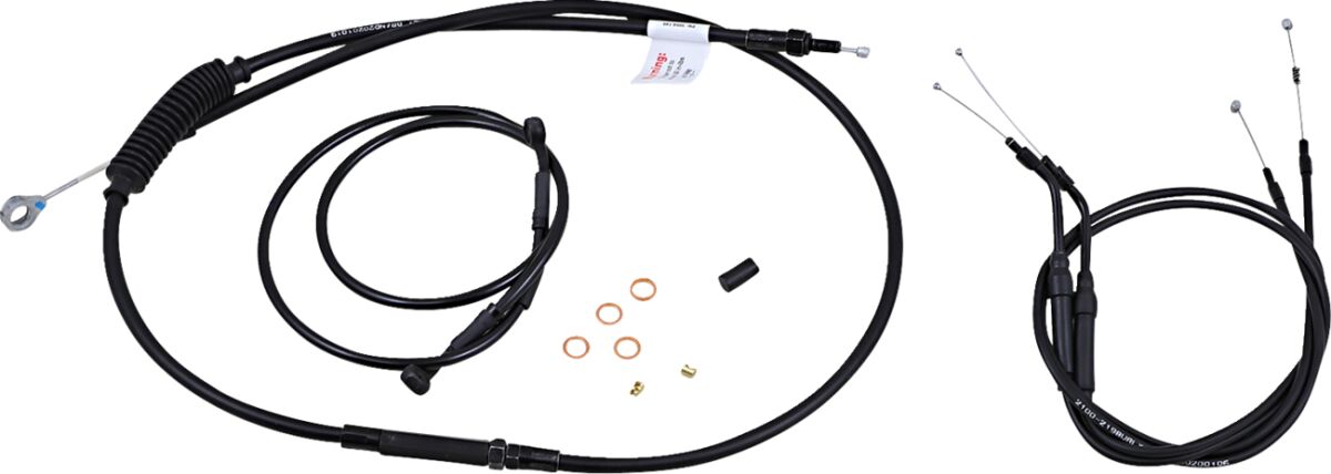 CABLE KIT 10" BLACK VINYL STAINLESS T-BAR W/O ABS