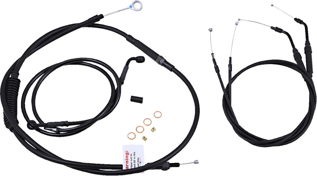 CABLE KIT 12" BLACK VINYL STAINLESS T-BAR W/O ABS