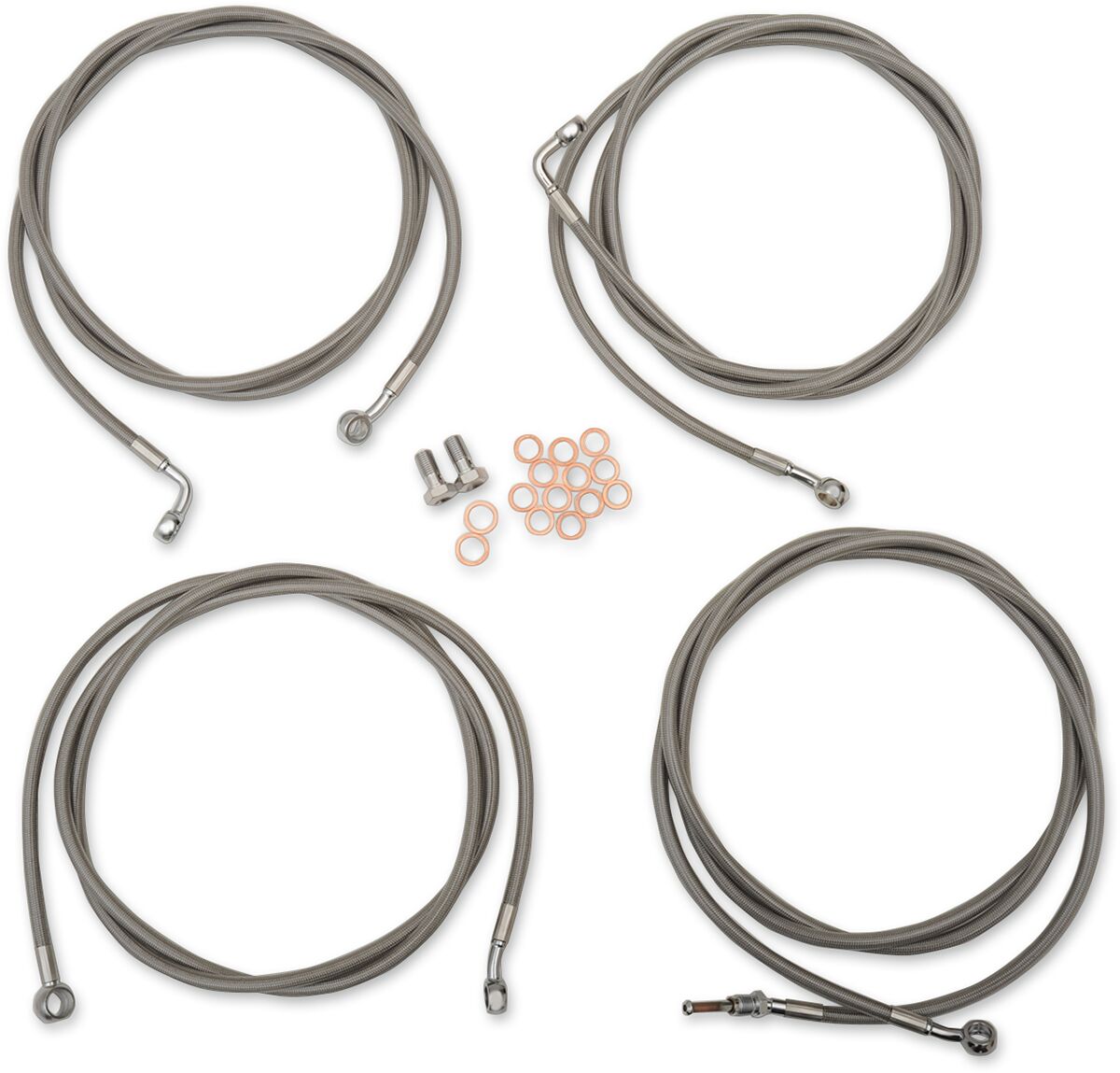 HANDLEBAR CABLE/BRAKE & CLUTCH LINE/WIRE KITS AND COMPONENTS / STAINLESS STEEL / NATURAL
