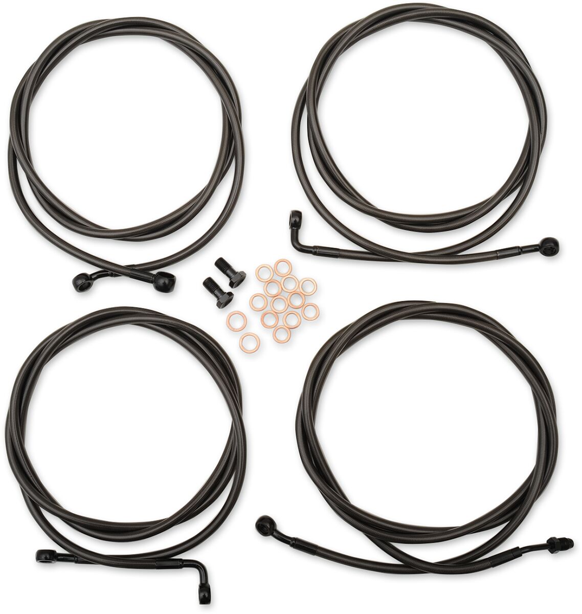 HANDLEBAR CABLE/BRAKE & CLUTCH LINE/WIRE KITS AND COMPONENTS / STAINLESS STEEL / BLACK