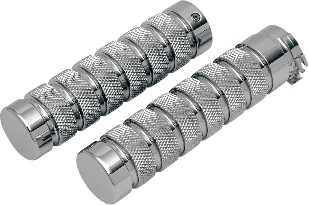 ACCUTRONIX GRIPS HANDLEBAR KNURLED NOTCHED 1" CHROME