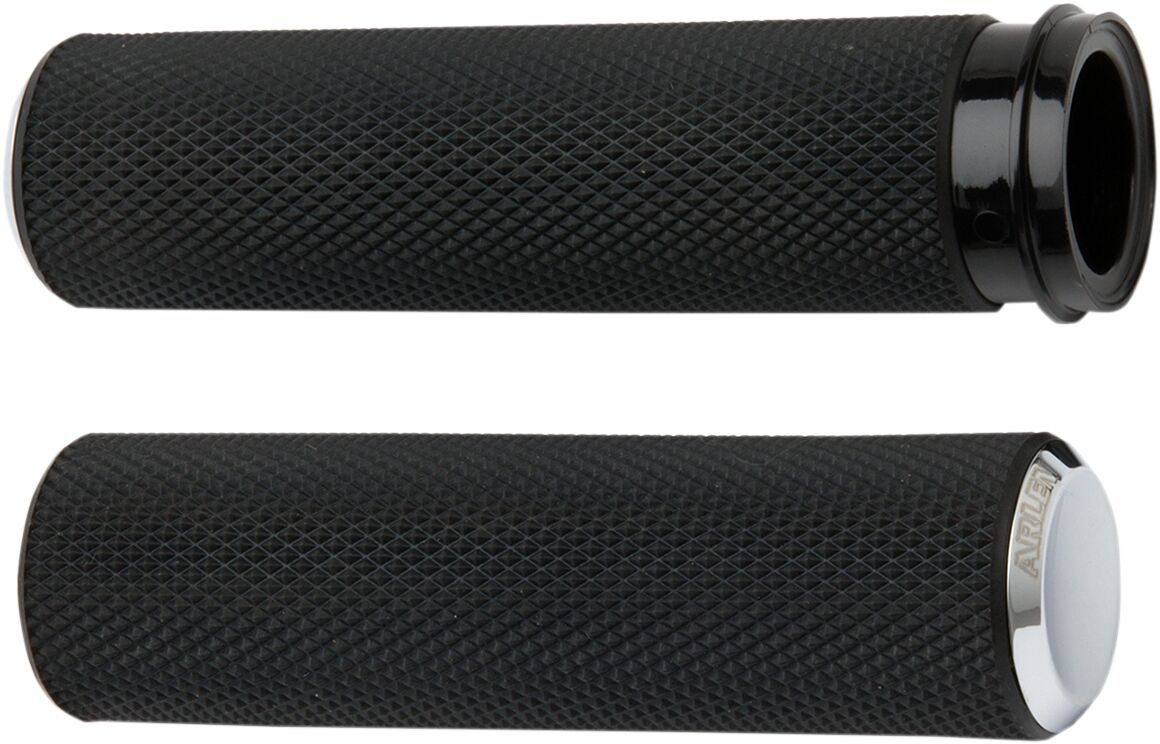 GRIPS KNURLED FUSION THROTTLE BY CABLE CHROME