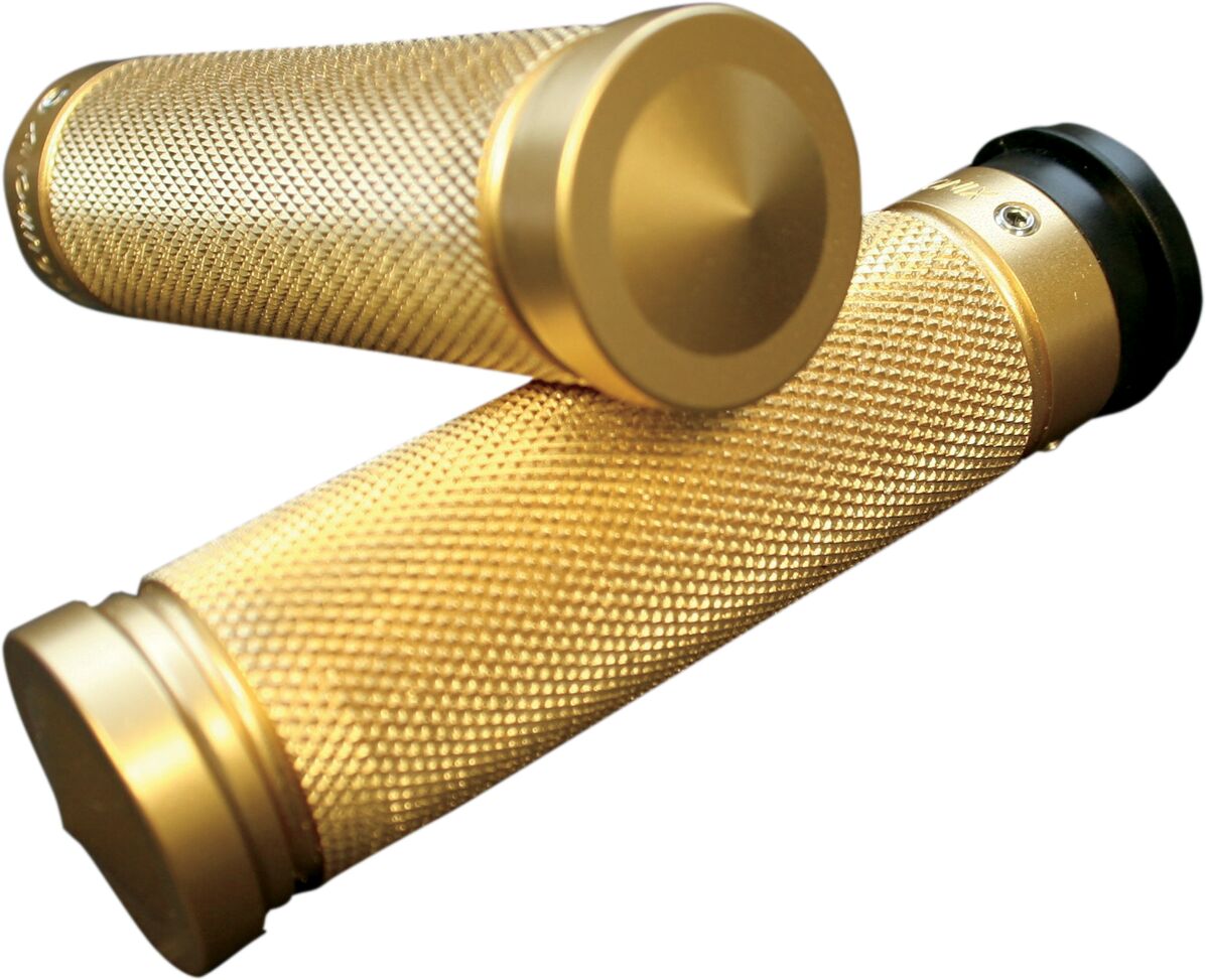 ACCUTRONIX GRIPS HANDLEBAR KNURLED FLY-BY-WIRE BRASS