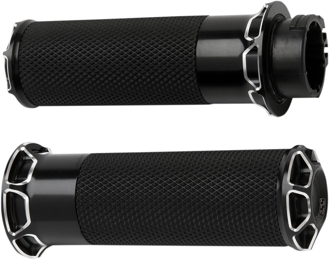 GRIPS BEVELED FUSION THROTTLE BY WIRE BLACK