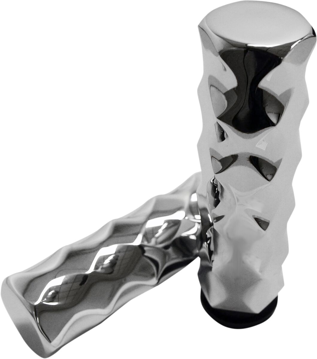 THROTTLE BY WIRE GRIPS HEXAGONAL CHROME