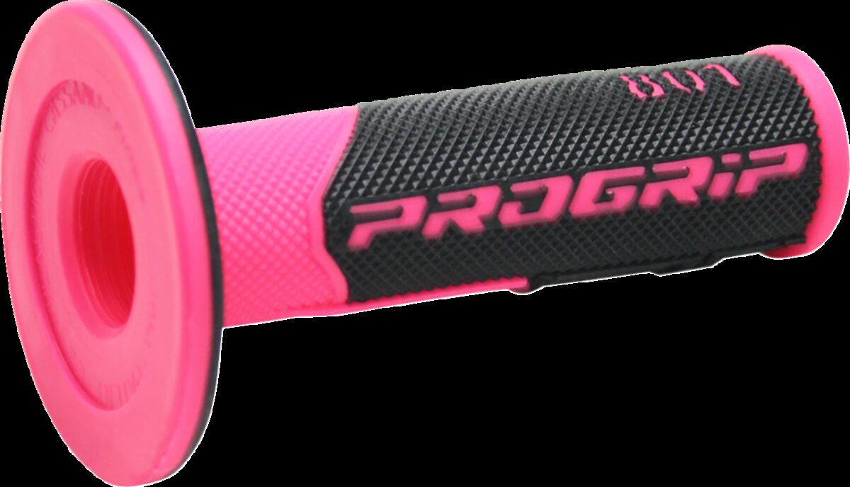 GRIPS DOUBLE DENSITY OFFROAD 801 CLOSED END BLACK/FLUO PINK