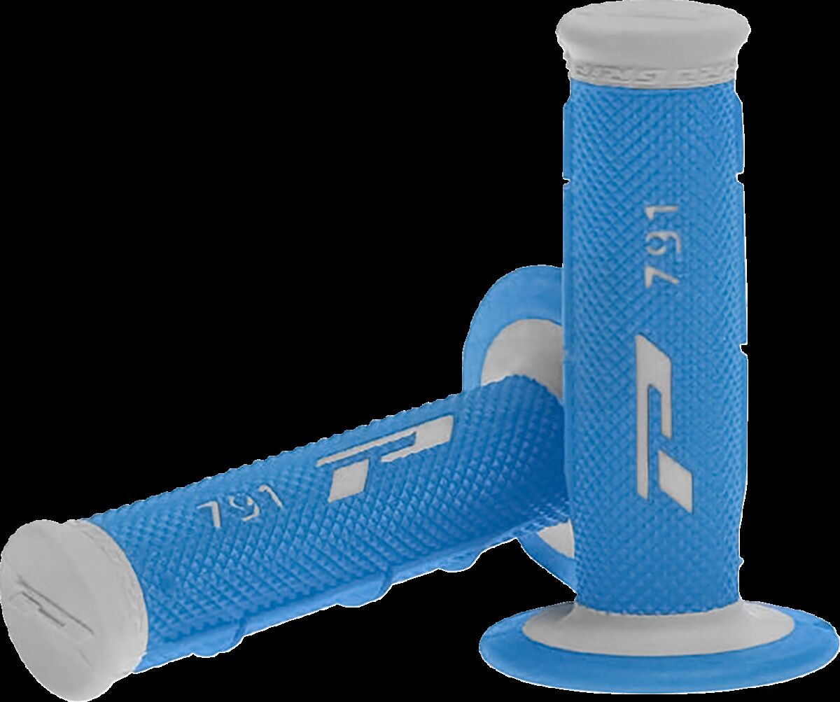 GRIPS DOUBLE DENSITY OFFROAD 791 CLOSED END GRAY/LIGHT BLUE