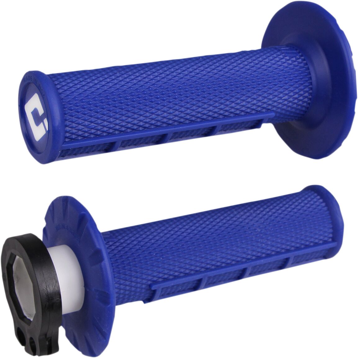 MX V2 LOCK-ON HALF-WAFFLE GRIP BLUE