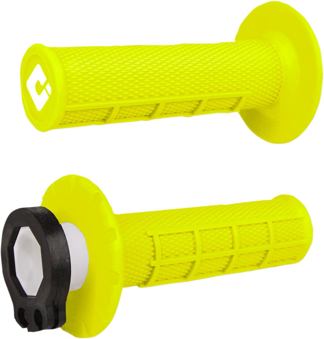 MX V2 LOCK-ON HALF-WAFFLE GRIP FLO YELLOW
