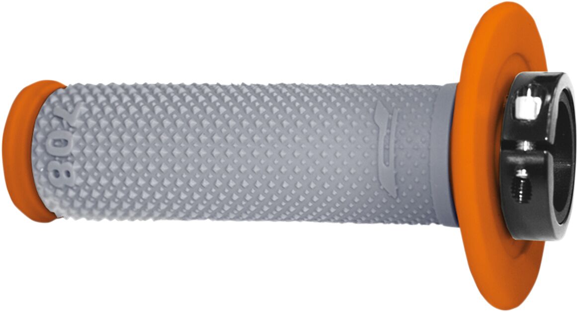708 OFFROAD SINGLE DENSITY LOCK ON GRIPS ORANGE/GRAY