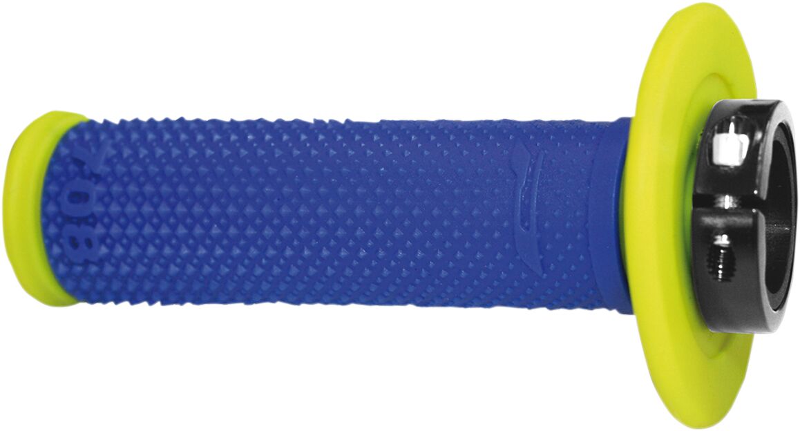 708 OFFROAD SINGLE DENSITY LOCK ON GRIPS FLUO YELLOW/BLUE