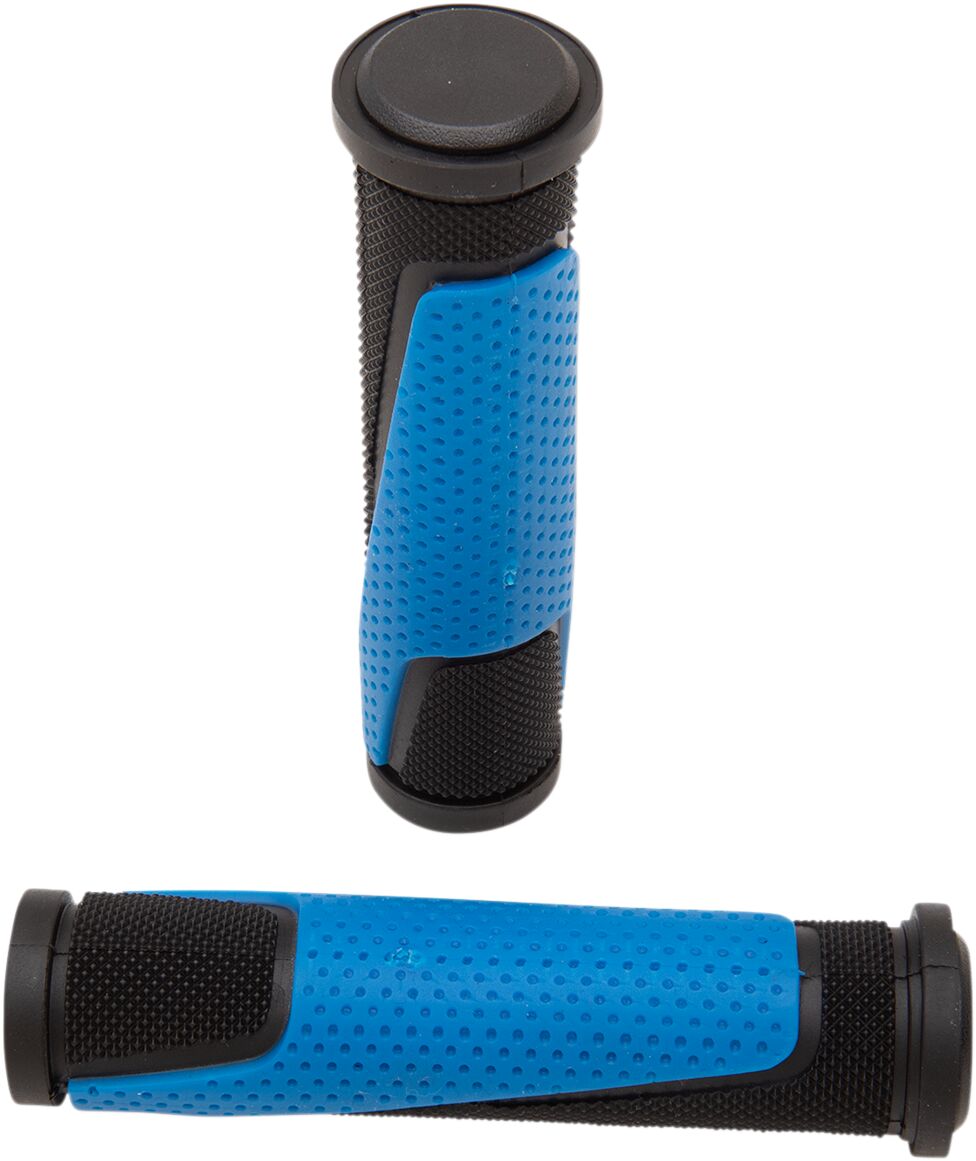 807 ATV/MTB DOUBLE DENSITY GRIPS OPEN END BLACK/BLUE