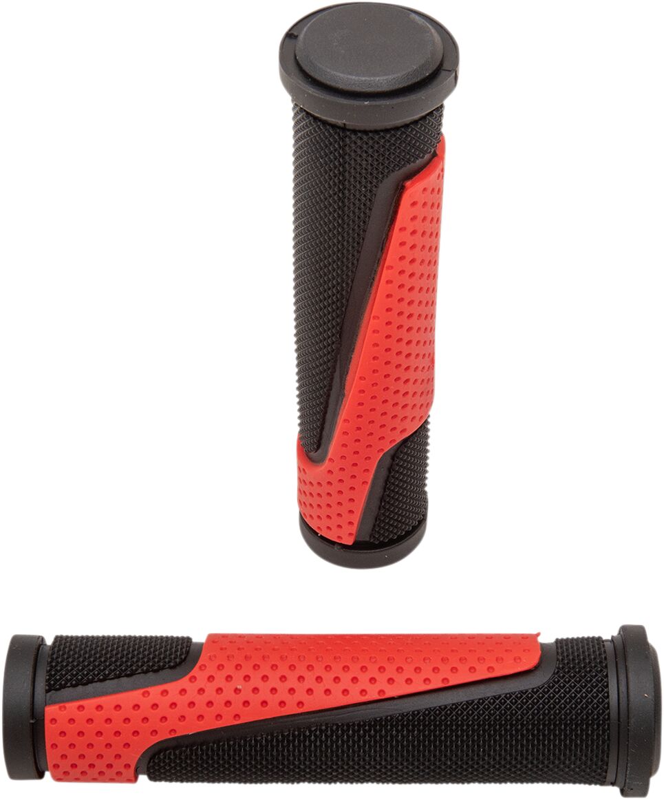 807 ATV/MTB DOUBLE DENSITY GRIPS OPEN END BLACK/RED