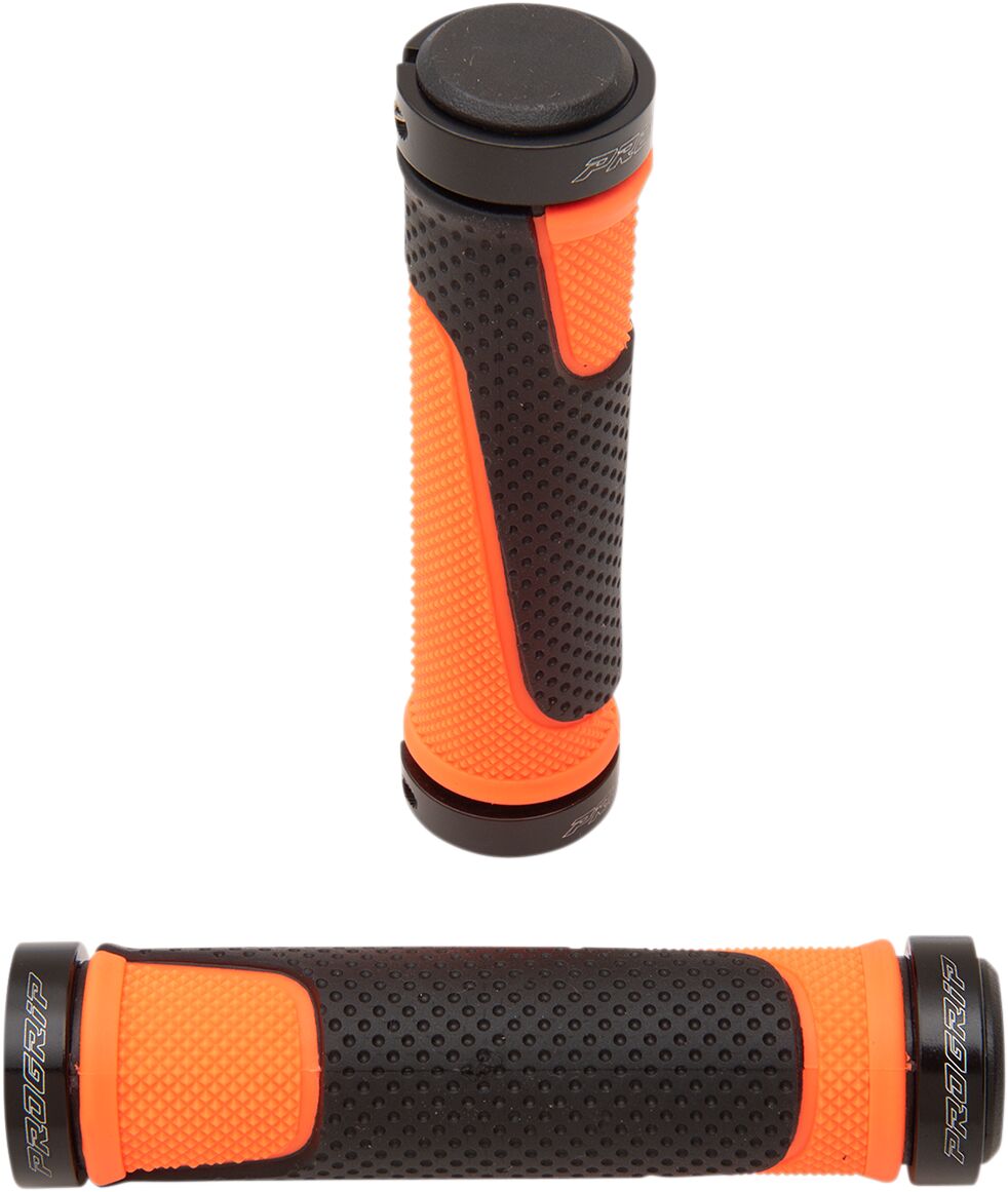 997 ATV/MTB LOCK ON DOUBLE DENSITY GRIPS OPEN END FLUO ORANGE/BLACK