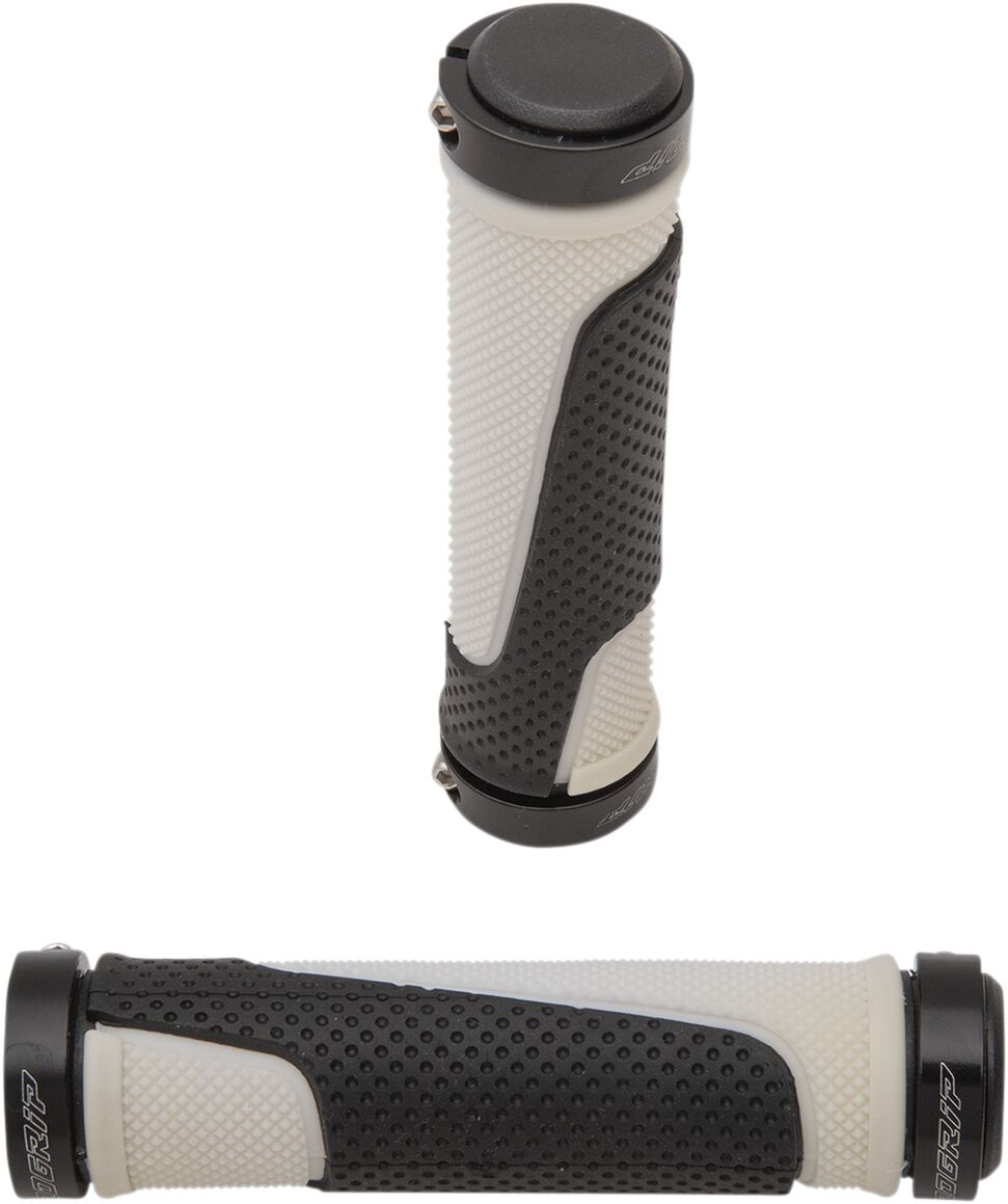 997 ATV/MTB LOCK ON DOUBLE DENSITY GRIPS OPEN END WHITE/BLACK