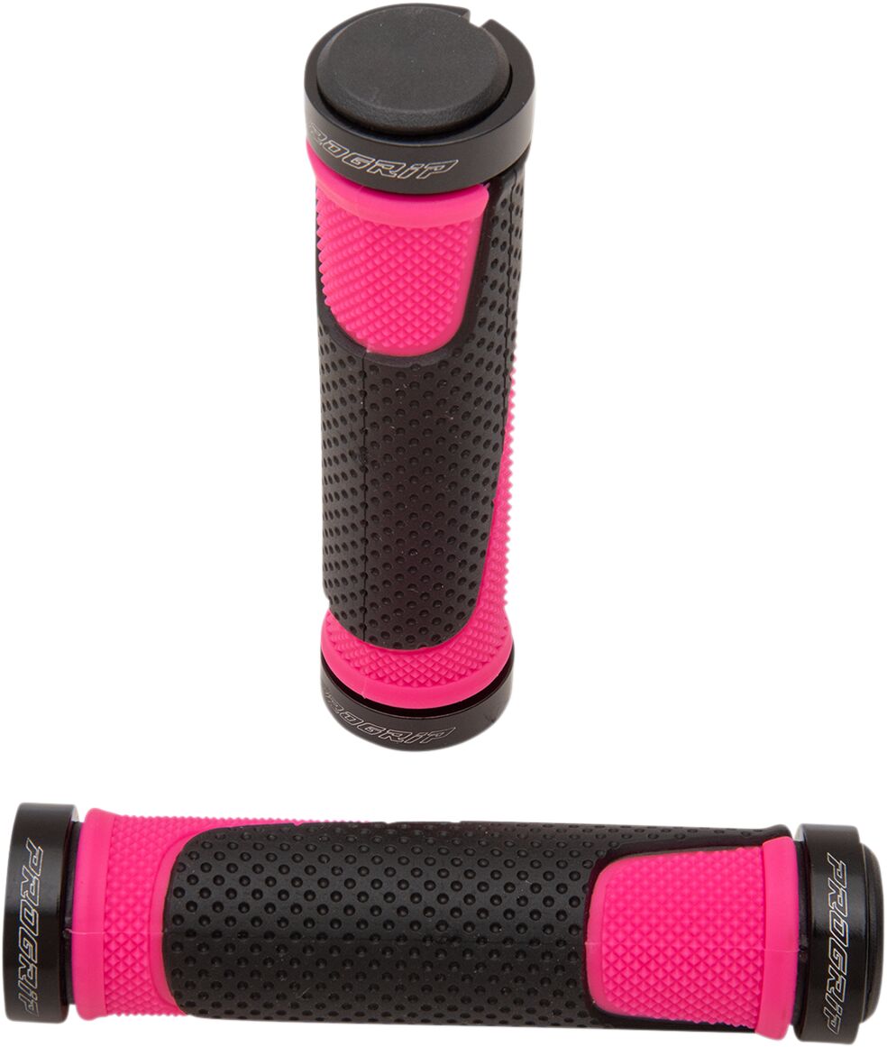 997 ATV/MTB LOCK ON DOUBLE DENSITY GRIPS OPEN END FUCHSIA/BLACK