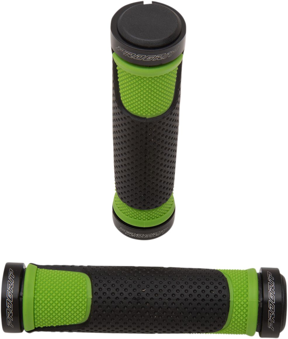 997 ATV/MTB LOCK ON DOUBLE DENSITY GRIPS OPEN END FLUO GREEN/BLACK
