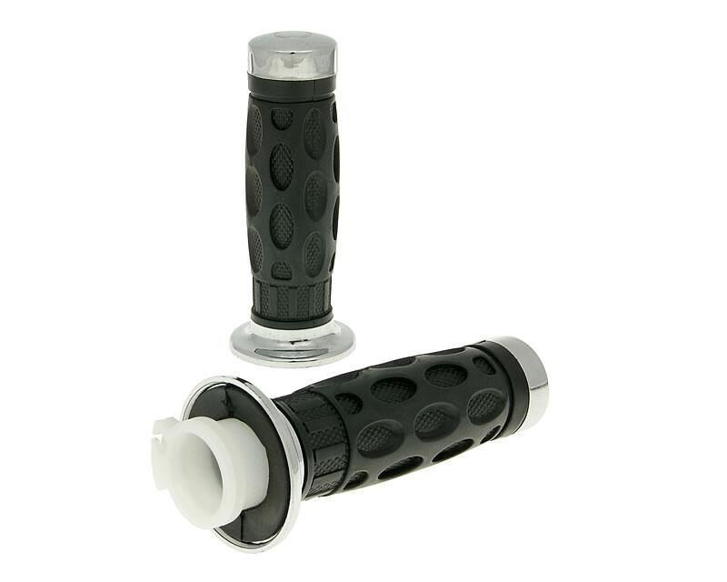 GRIP SET W/THROTTLE TUBE CHROME