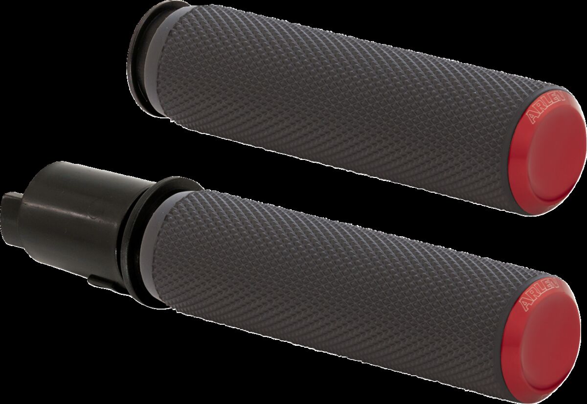 Grips - Knurled - TBW - Red