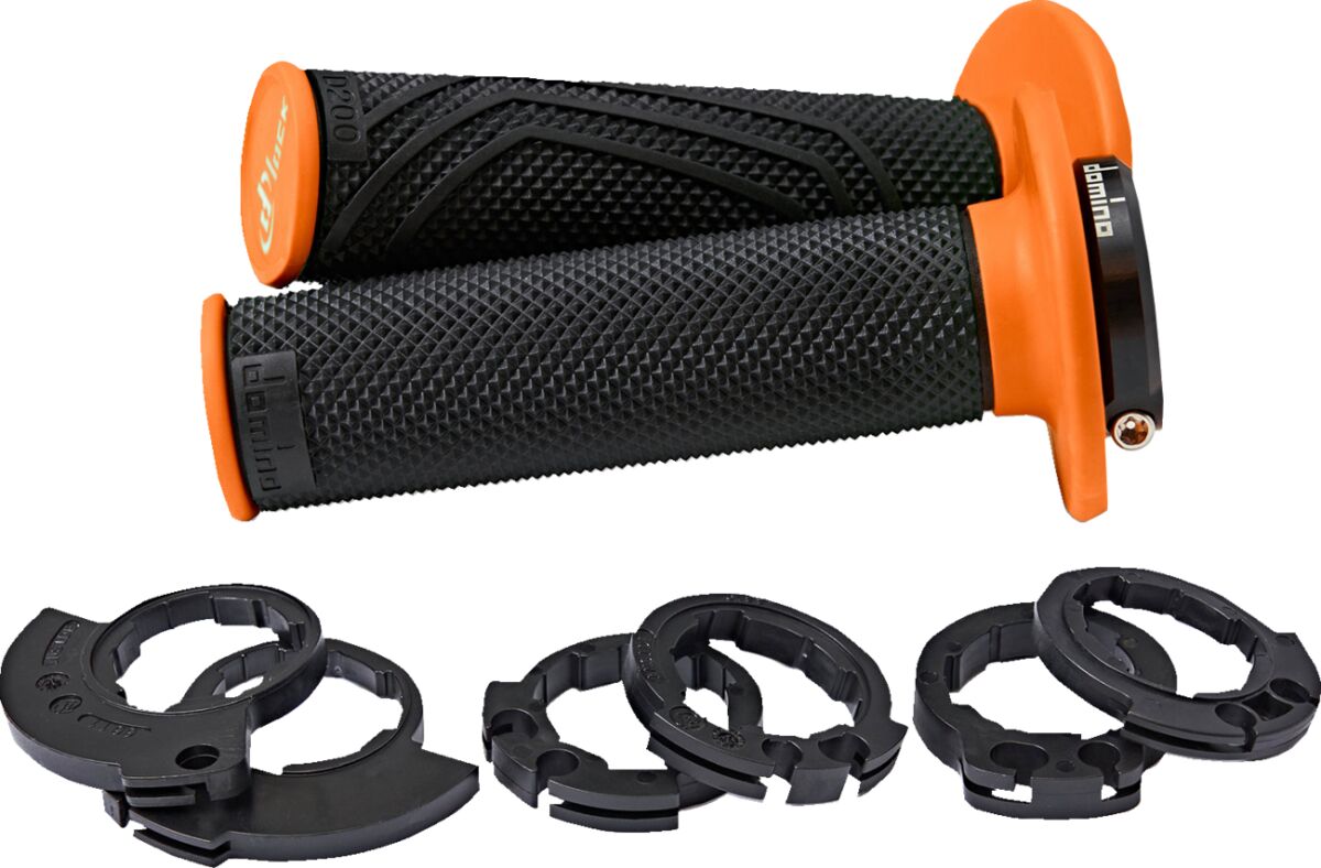 D200 Lock-On Grips - Black/Orange