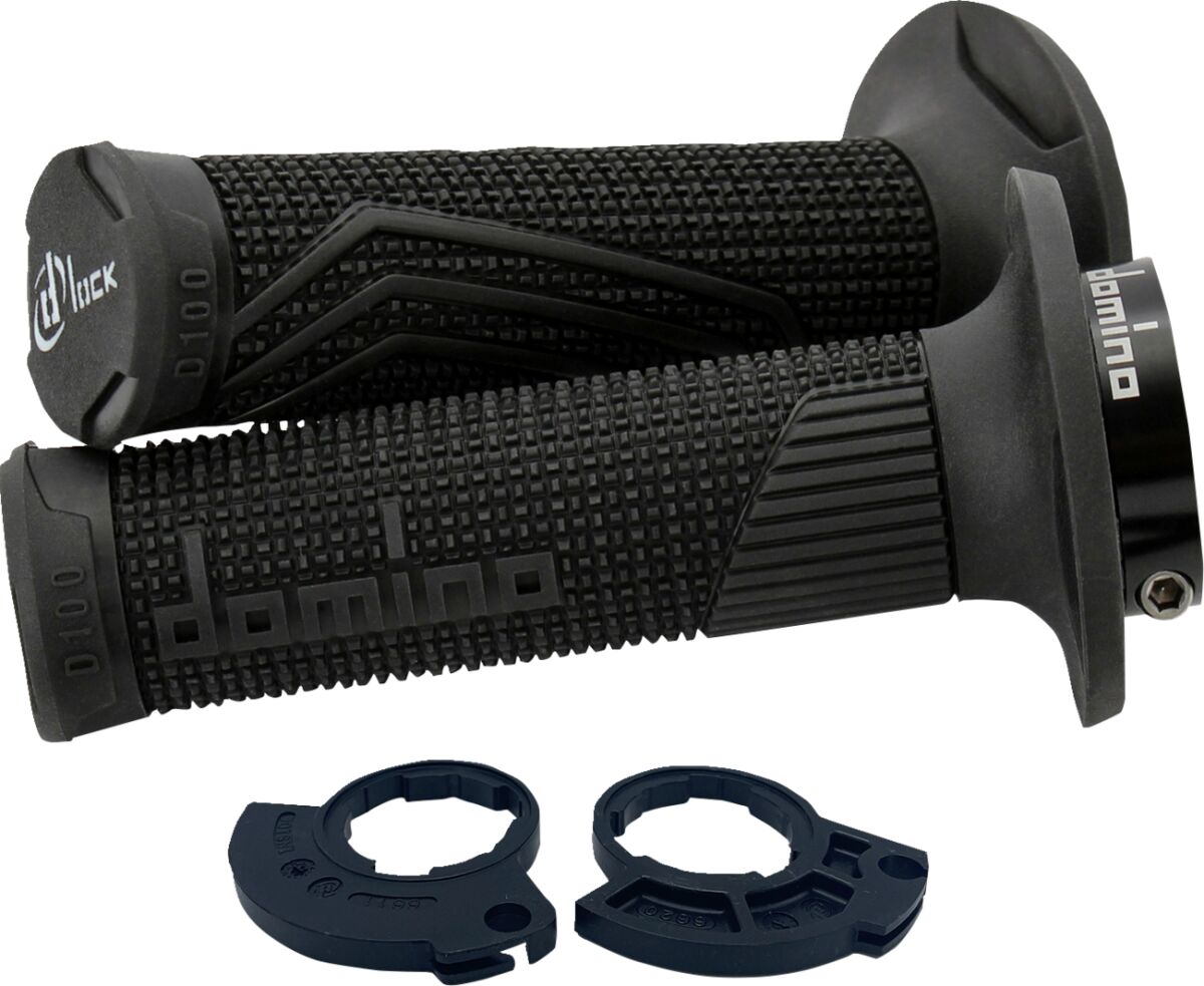 DOMINO D100 LOCK ON GRIPS 1 CABLE BLACK