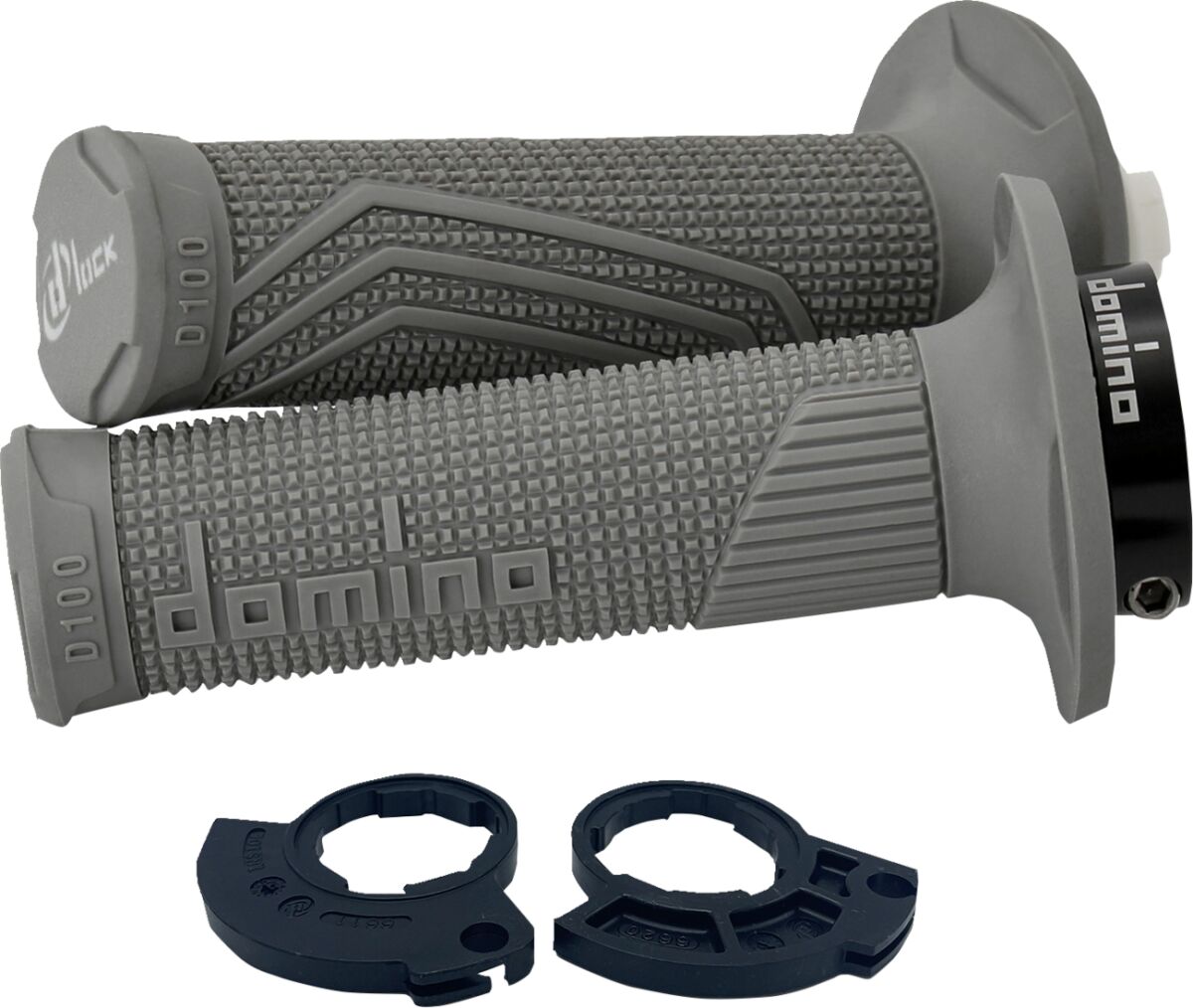 DOMINO D100 LOCK ON GRIPS 1 CABLE GRAY