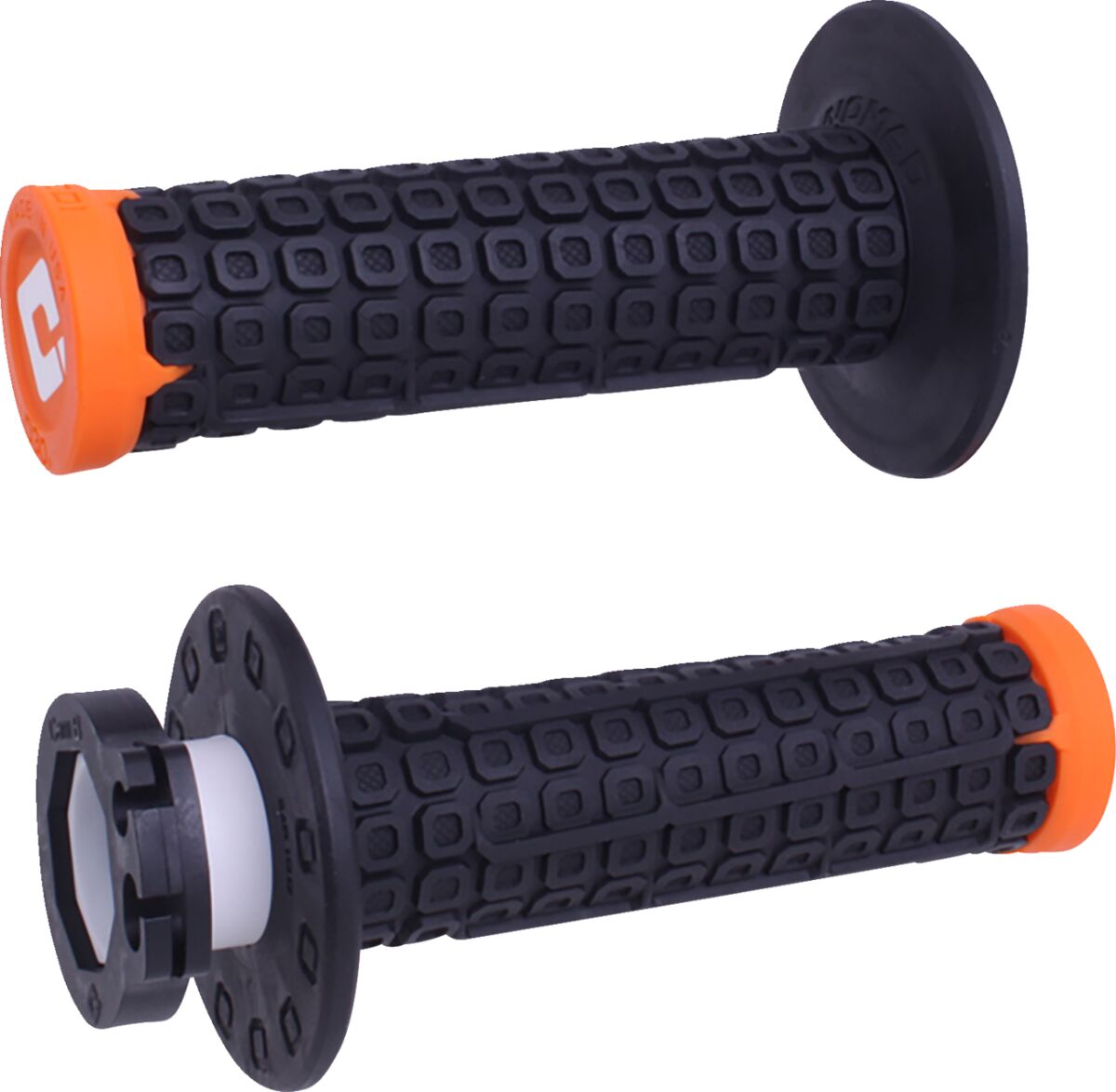 Nomad Lock-On Grips - Off-Road - Black/Orange/Orange
