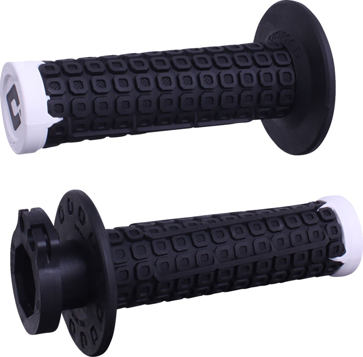 Nomad Lock-On Grips - Off-Road - Black/White/Silver