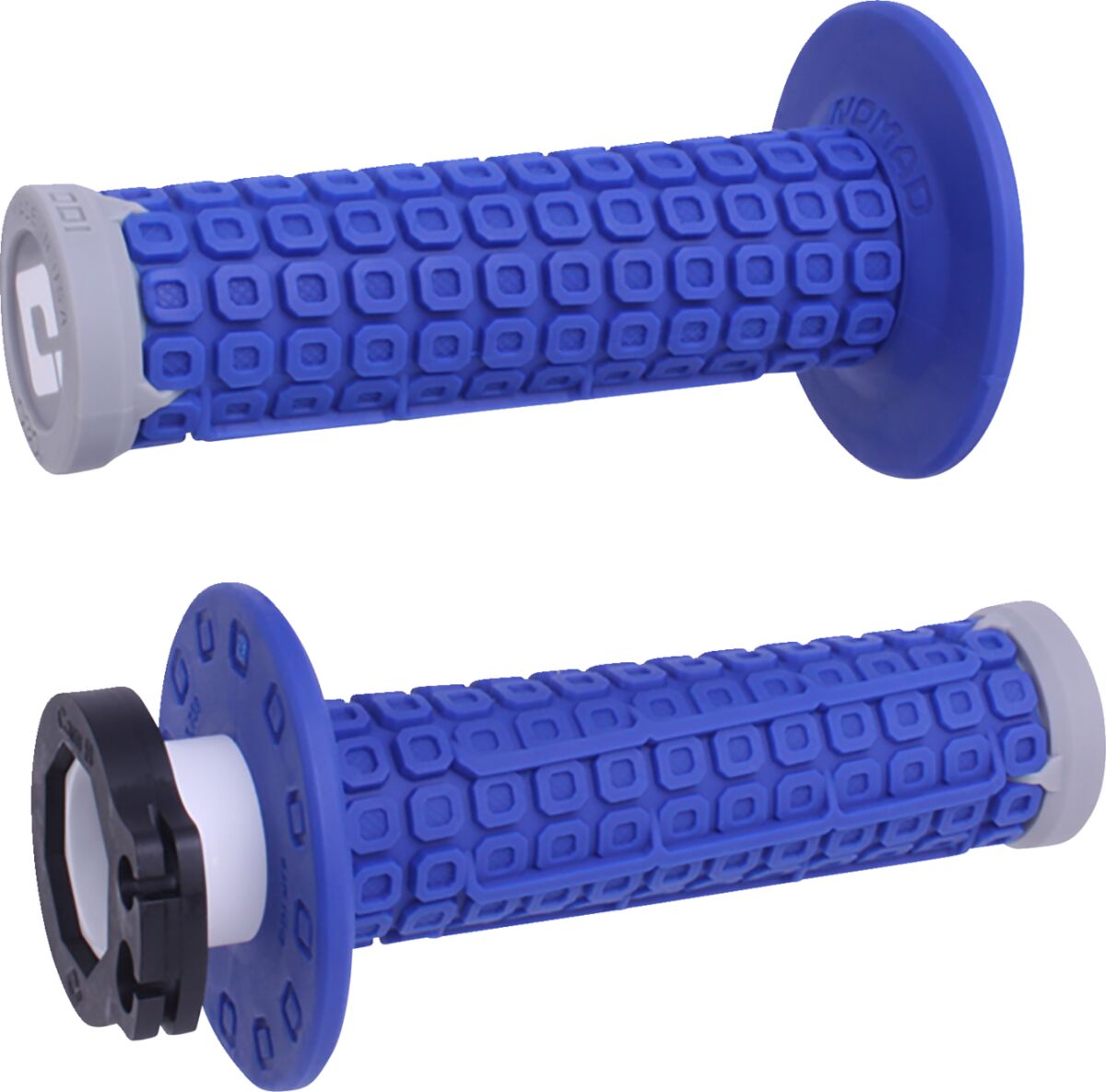 Nomad Lock-On Grips - Off-Road - Blue/Gray/Gray