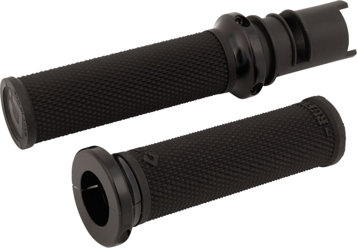 Ruffian Lock-On Street Grips - CVO - Black/Black