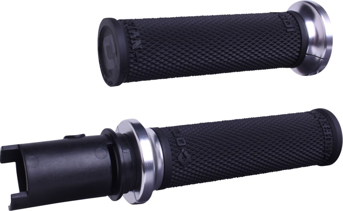 Ruffian Lock-On Street Grips - CVO - Black/Silver