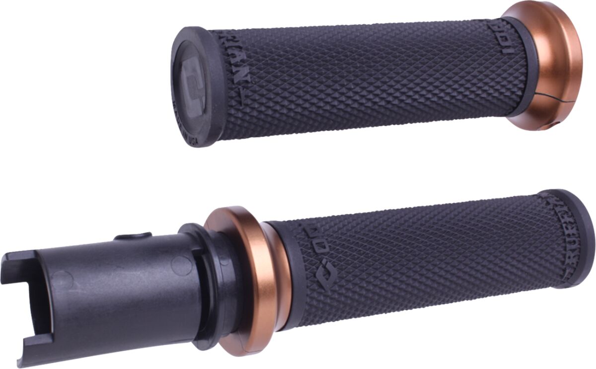 Ruffian Lock-On Street Grips - CVO - Black/Bronze