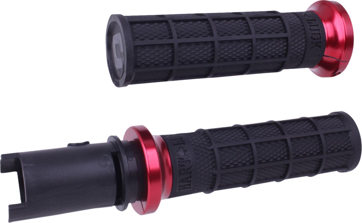 Hart-Luck Signature V-Twin Lock-On™ Grips - CVO - Black/Red
