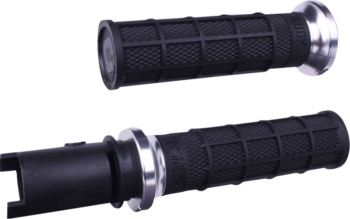Hart-Luck Signature V-Twin Lock-On™ Grips - CVO - Black/Silver