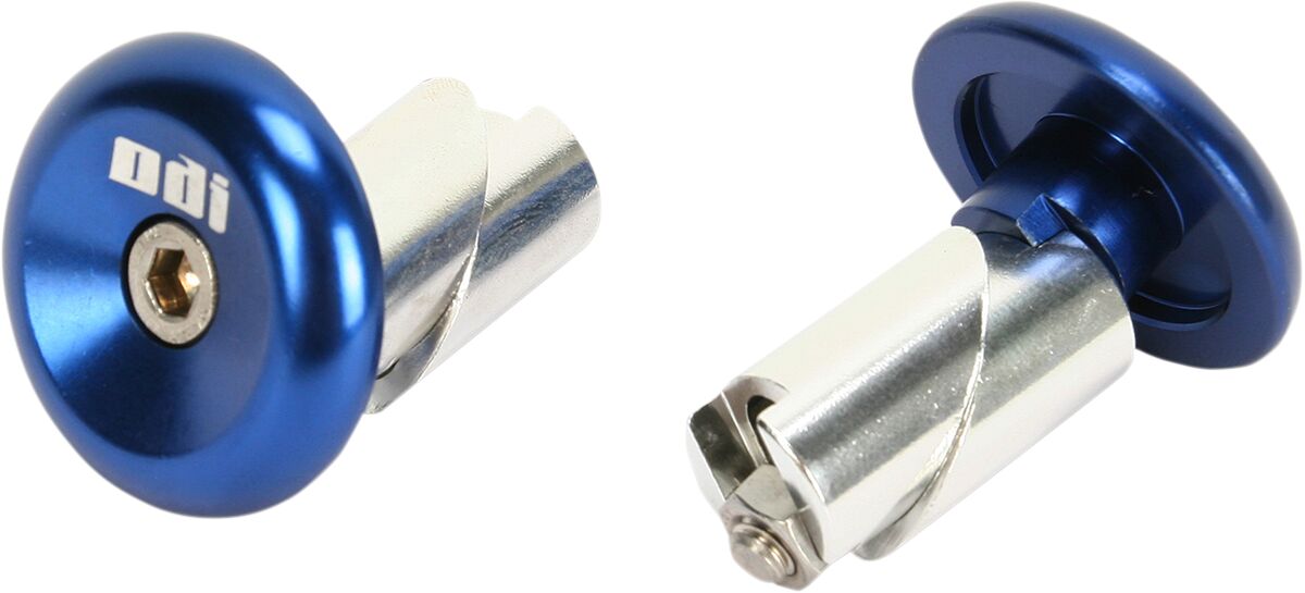 BAR END PLUGS BLUE