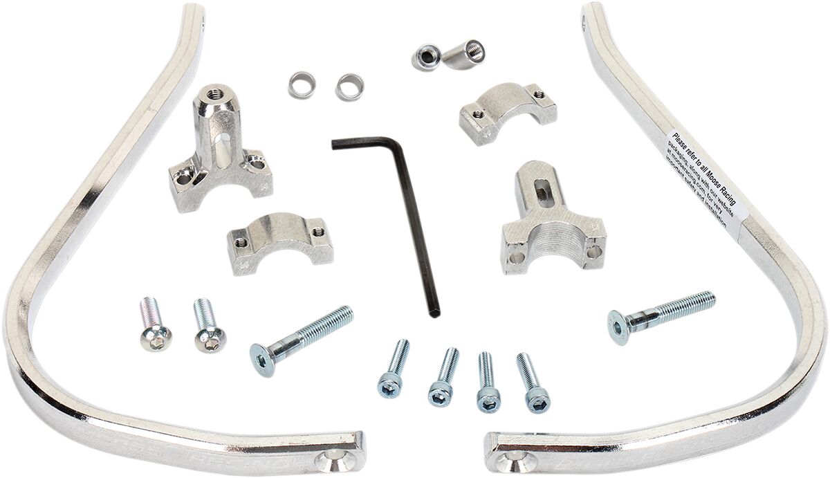 ALUMINIUM HANDGUARDS SILVER  1 1/8"
