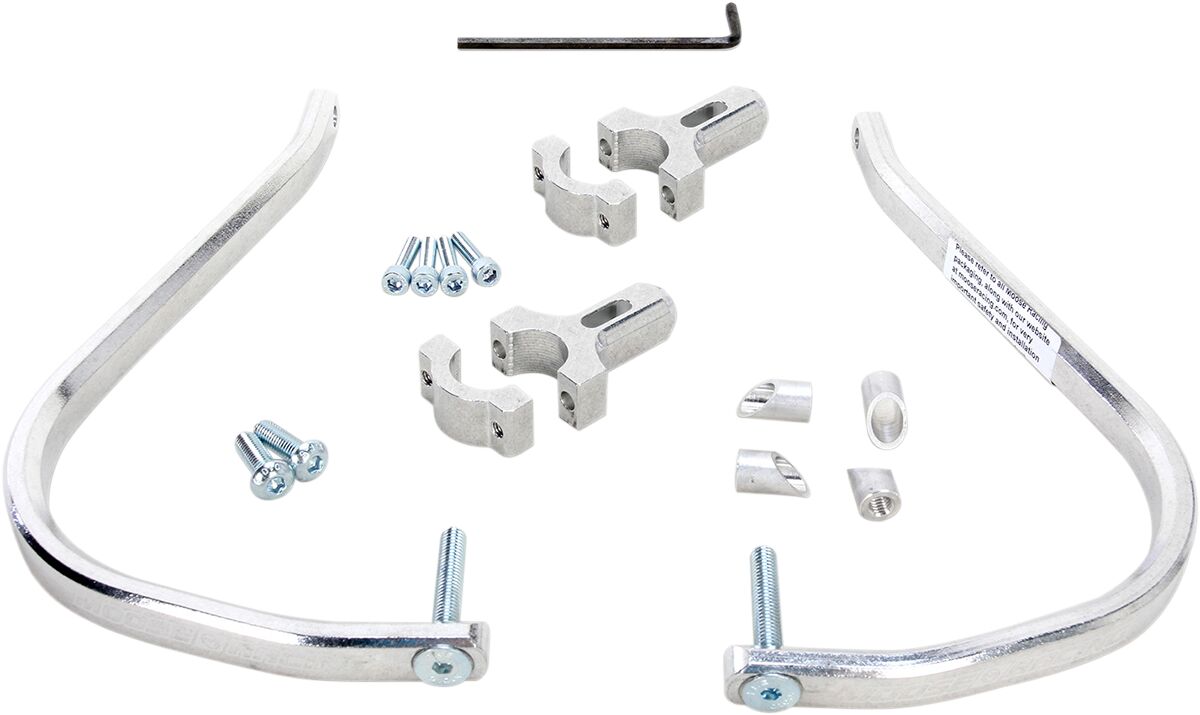 ALUMINIUM HANDGUARDS SILVER  1 1/8"