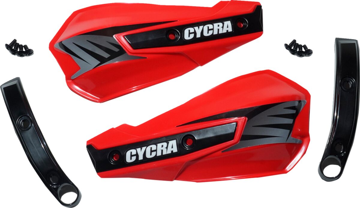 Replacement Vortex Handshields w/ Abrasion Guards - Red