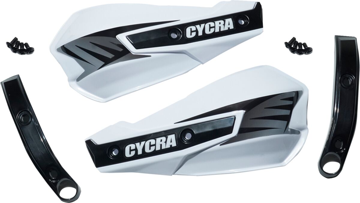 Replacement Vortex Handshields w/ Abrasion Guards - White