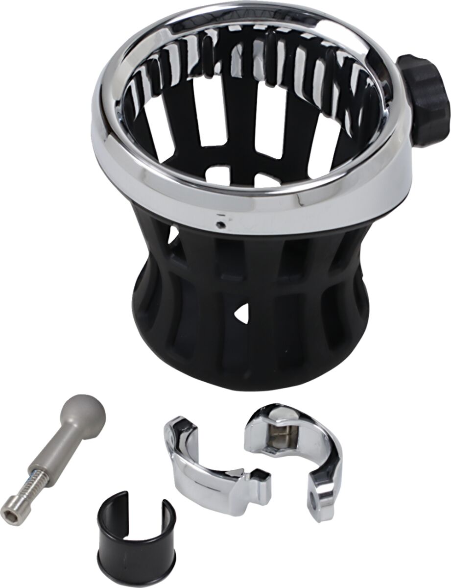 DRINK HOLDER WITH BAR MOUNT CHROME