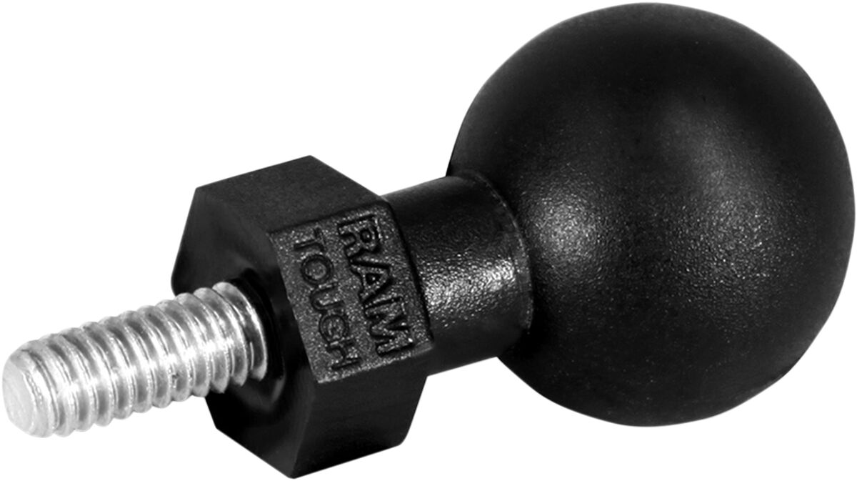 MOUNT BALL BASE MALE THREAT ALUMINUM RUBBER BLACK NATURAL