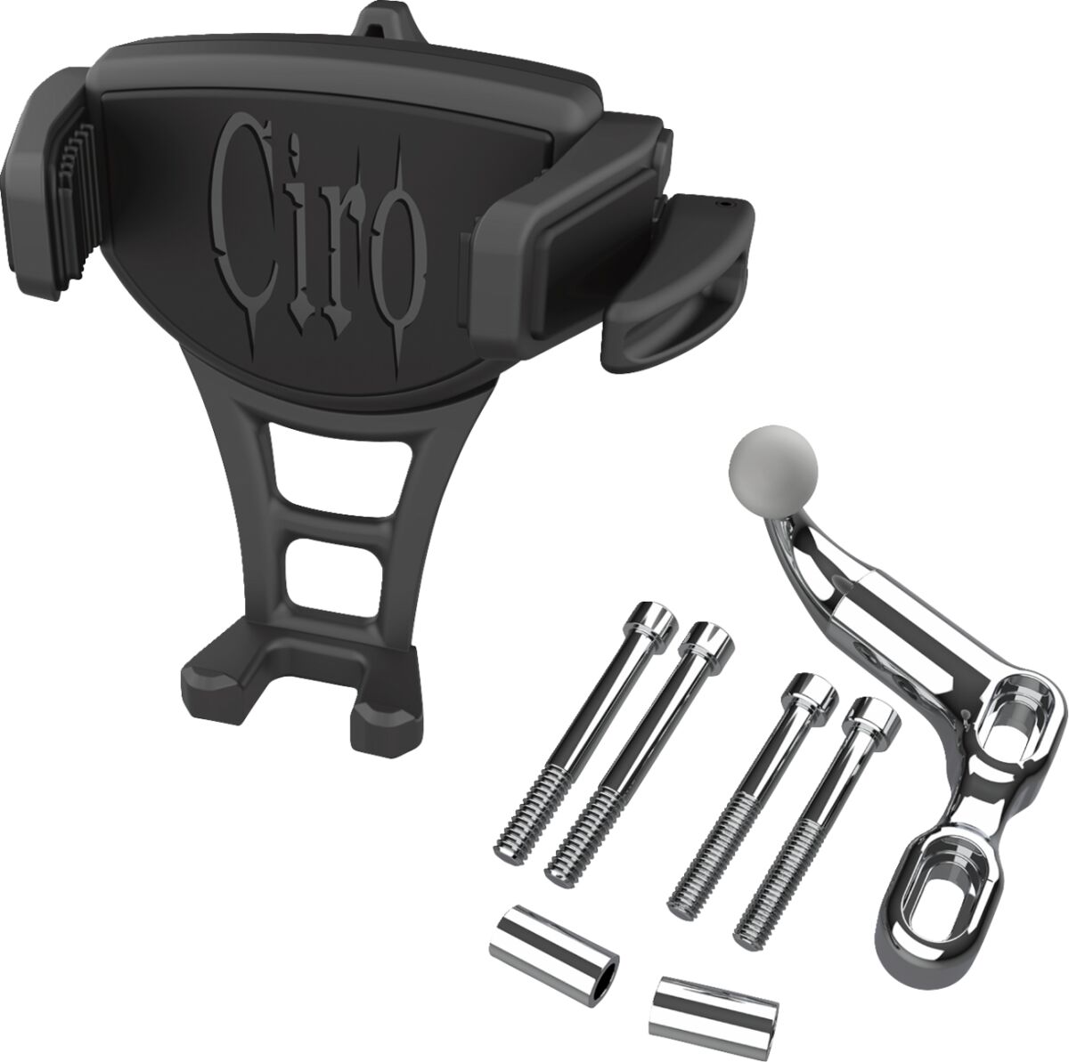 Phone Holder - Constrictor - Black - Chrome Offset Perch Mount