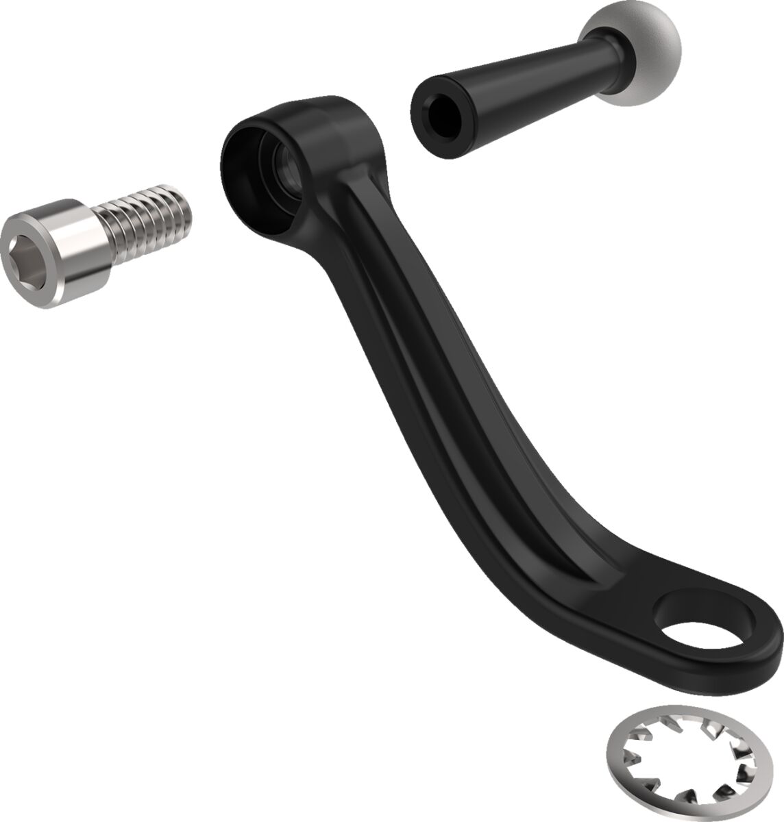 Mirror Mount with Economy Perch Ball Stem - BLK