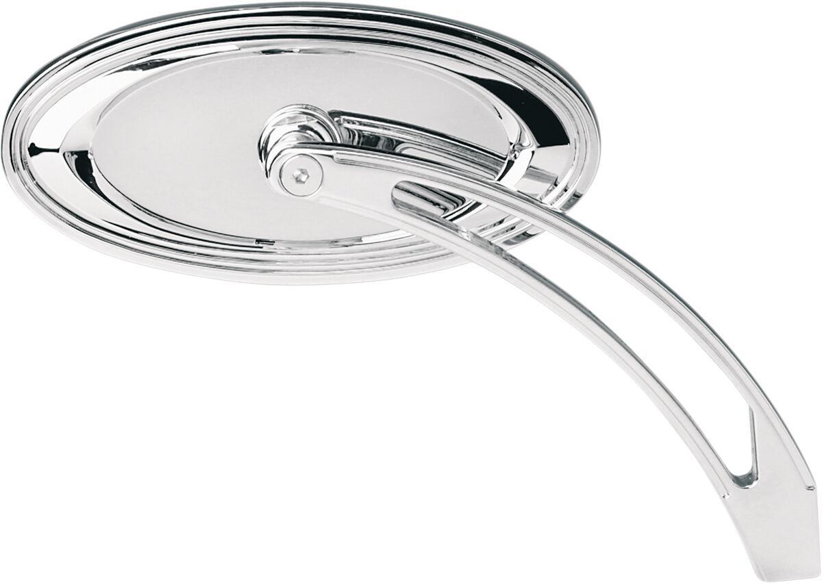 MIRROR OVAL STEPPED CHROME