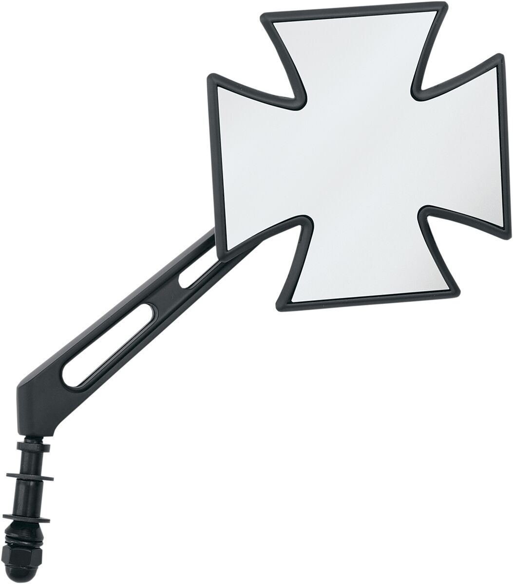 MIRROR MALTESE CROSS W/ AIR STEM BLACK