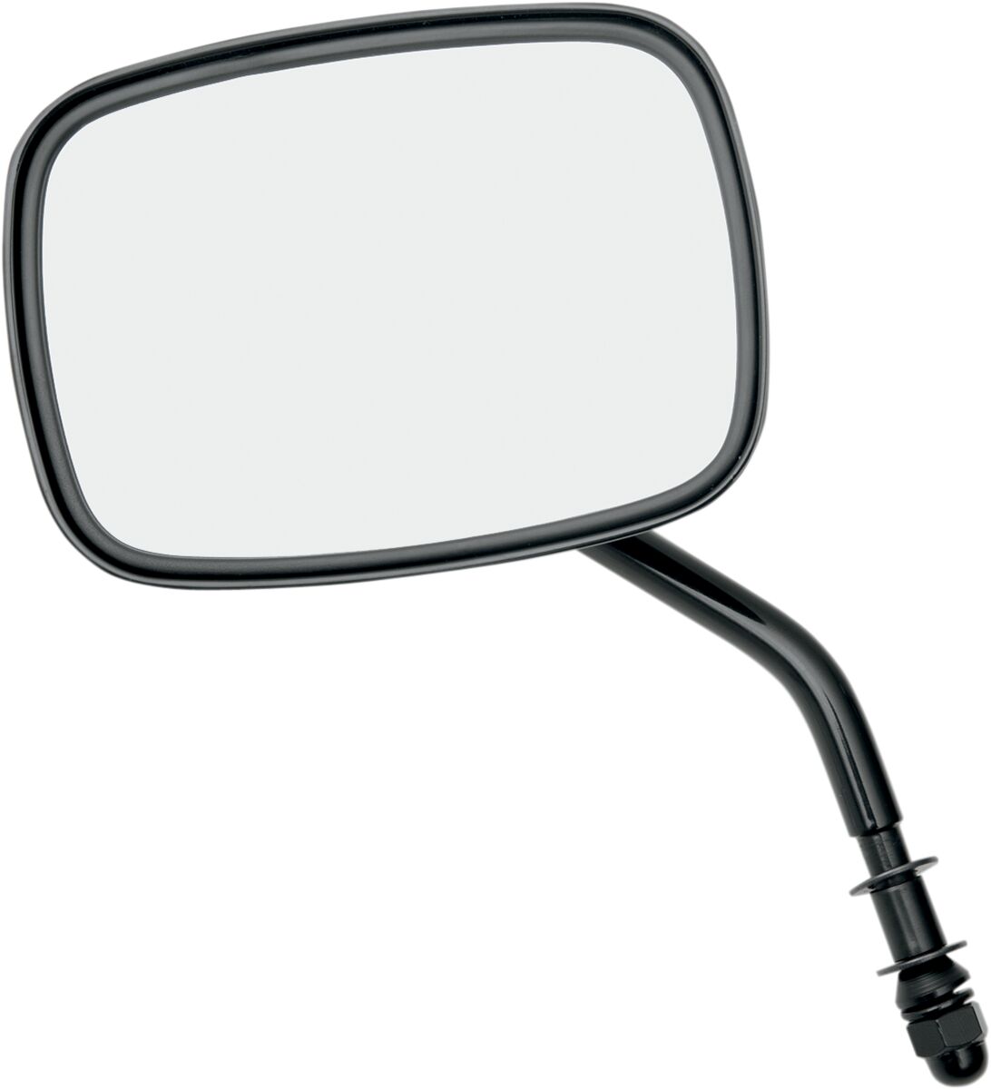 MIRROR RECTANGULAR BLACK W/ SHORT STEM